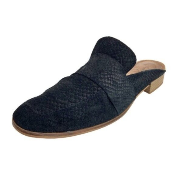 Free People Black Suede Slip On Mules - Picture 1 of 6